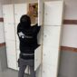 Montaje de taquillas en Barcelona realizado por Grupo Mudanzas